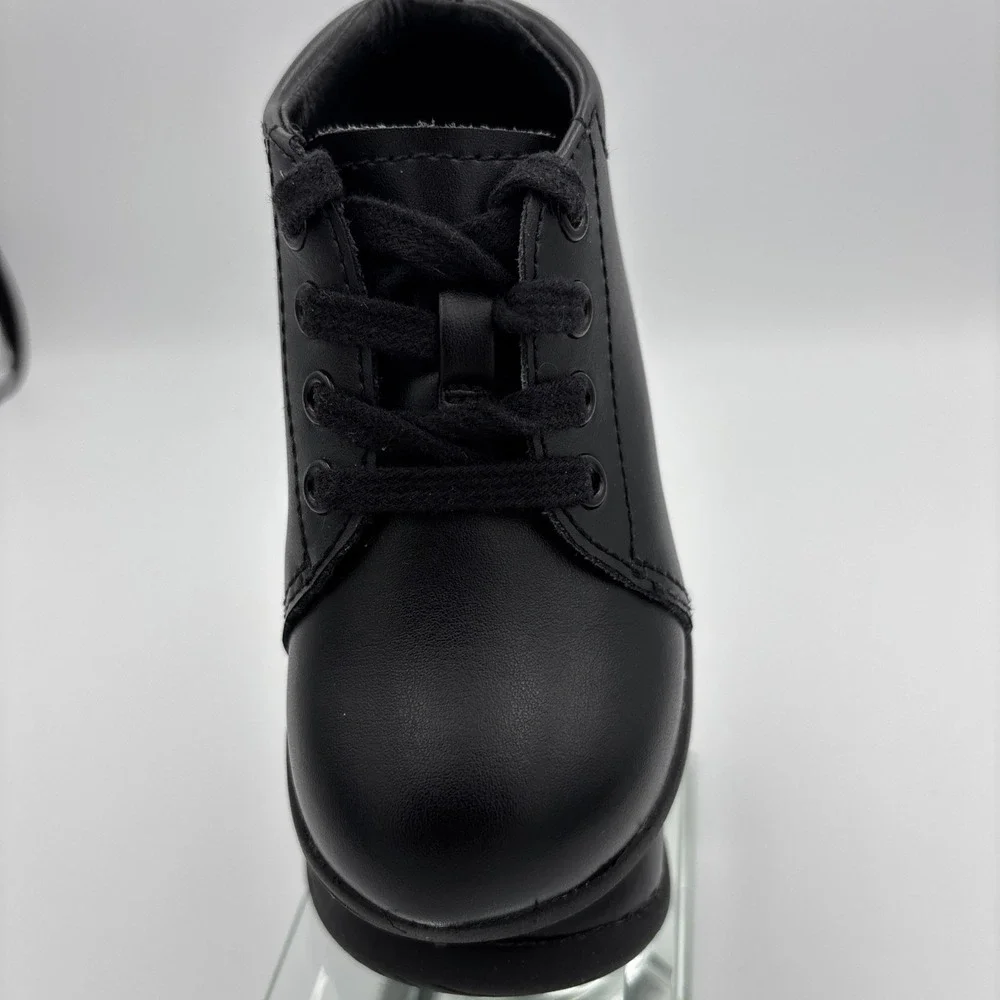 Stride Rite Elliot Shoes Boys Black Leather Lace Up Tie Toddler Size 5.5W